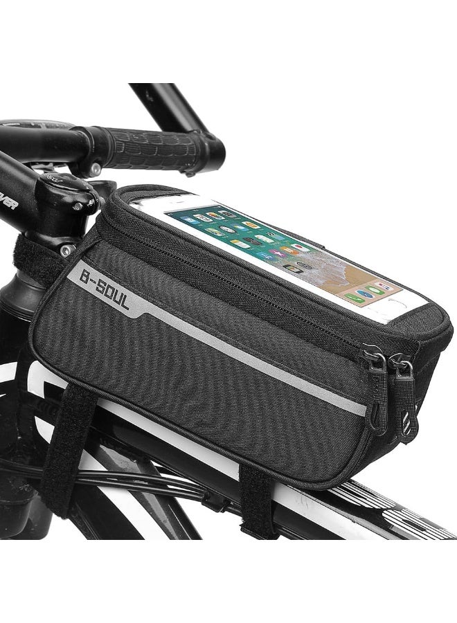 شنطه دراجة بحامل موبايل بتثبت علي الدريكسيون خامة قماش - Image 3